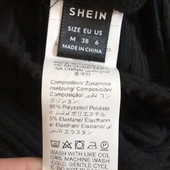 3/$20 Shein Sport Studio Workout Leggings High Stretch Rib Knit Tights Black - Picture 12 of 14